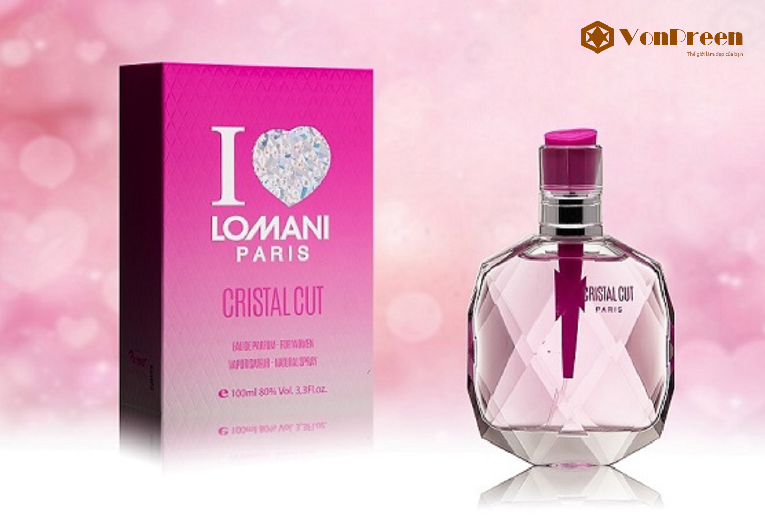 Nước hoa Lomani Cristal Cut 100ml, mang đến hương thơm thanh lịch, quý phái, gợi cảm, quyến rũ.